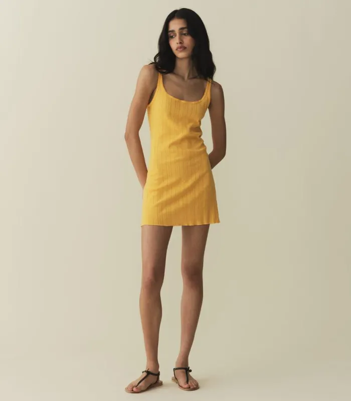 CYNTHIA DRESS Jonquille Apolline Pointelle Shop DEN Dresses