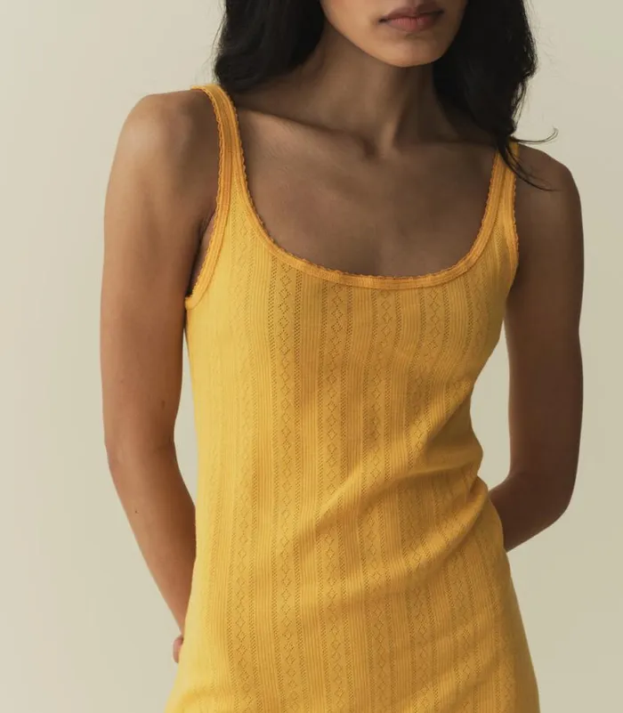 CYNTHIA DRESS Jonquille Apolline Pointelle Shop DEN Dresses