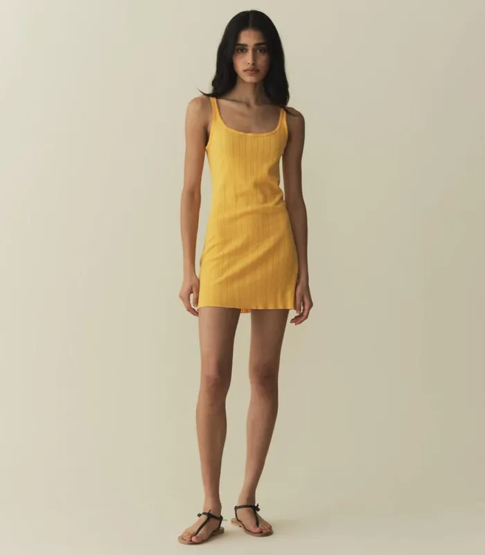 CYNTHIA DRESS Jonquille Apolline Pointelle Shop DEN Dresses