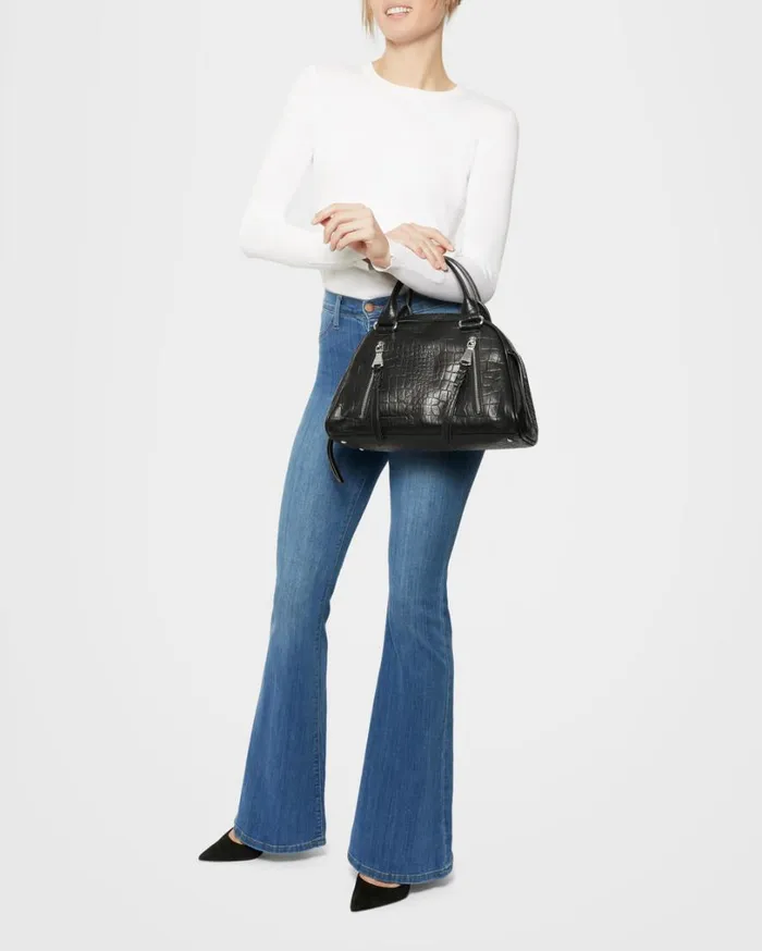 Day Dream Satchel Black Croco Women Aimee Kestenberg Shoulder Bags