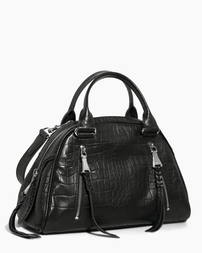 Day Dream Satchel Black Croco Women Aimee Kestenberg Shoulder Bags
