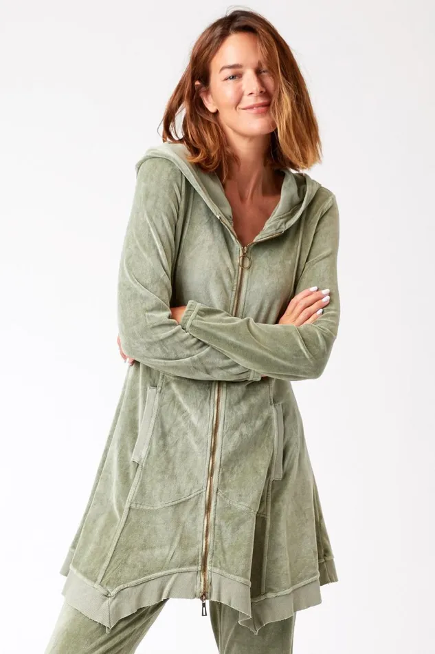 Demitra Hooded Jacket Elm Pigment Clothing XCVI Jackets