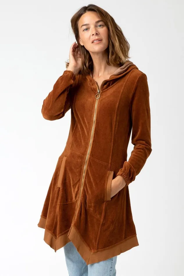 Demitra Hooded Jacket Golden Topaz Clothing XCVI Jackets