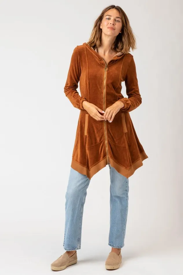 Demitra Hooded Jacket Golden Topaz Clothing XCVI Jackets