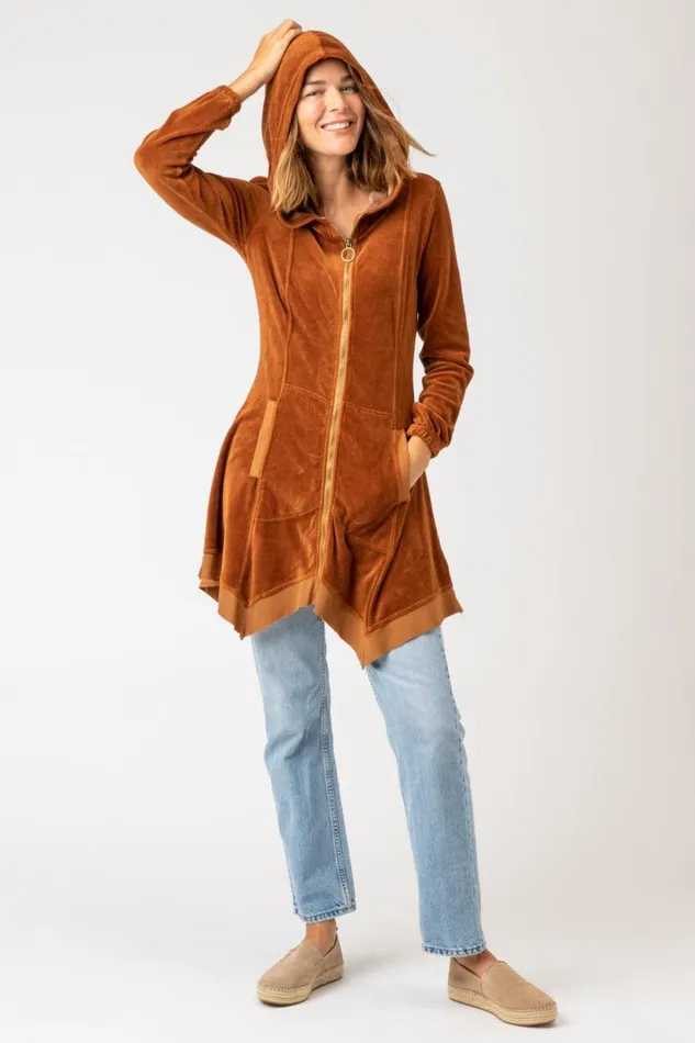 Demitra Hooded Jacket Golden Topaz Clothing XCVI Jackets