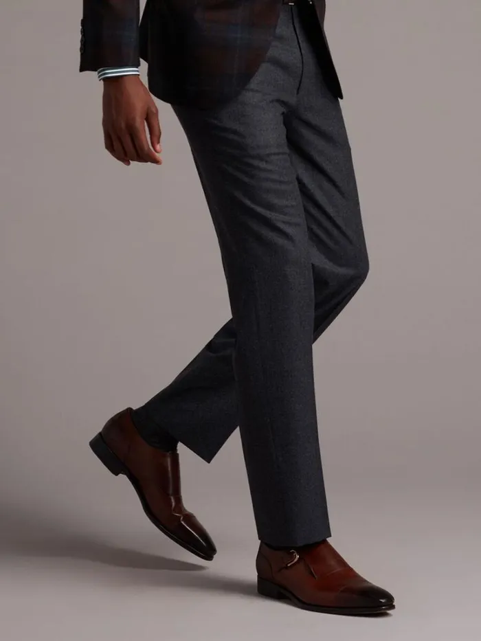 Dress Pants Mens Paul Stuart Wool Flannel Grey Trouser Grey