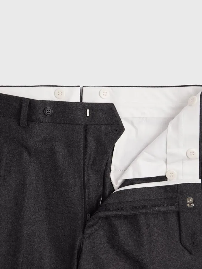 Dress Pants Mens Paul Stuart Wool Flannel Grey Trouser Grey