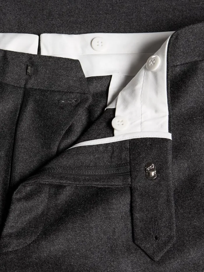 Dress Pants Mens Paul Stuart Wool Flannel Grey Trouser Grey