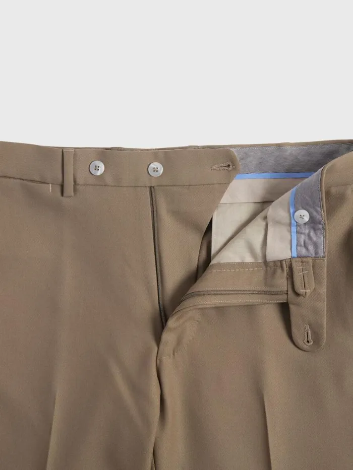Dress Pants Mens Paul Stuart Wool Twill Trouser Brown