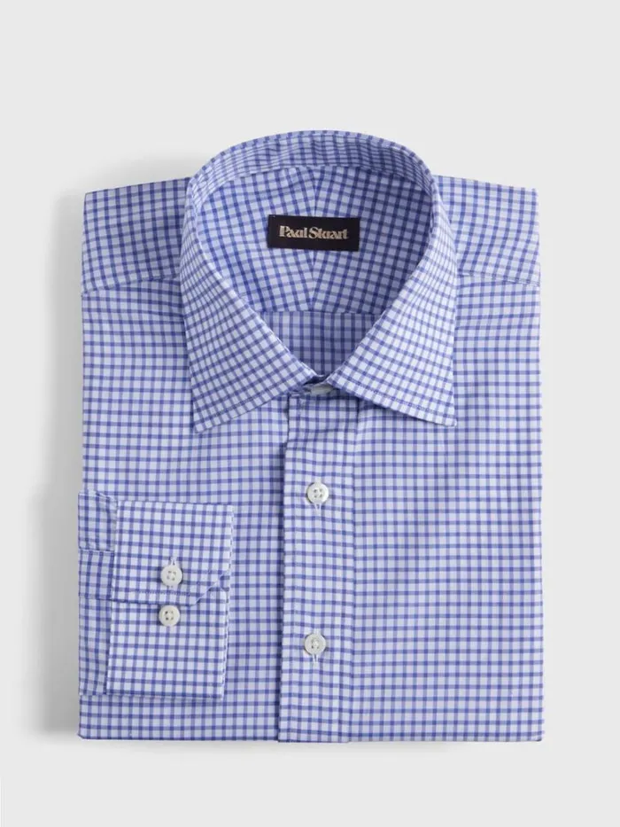 Dress Shirts Mens Paul Stuart Graph Check Slim Fit Dress Shirt Navy