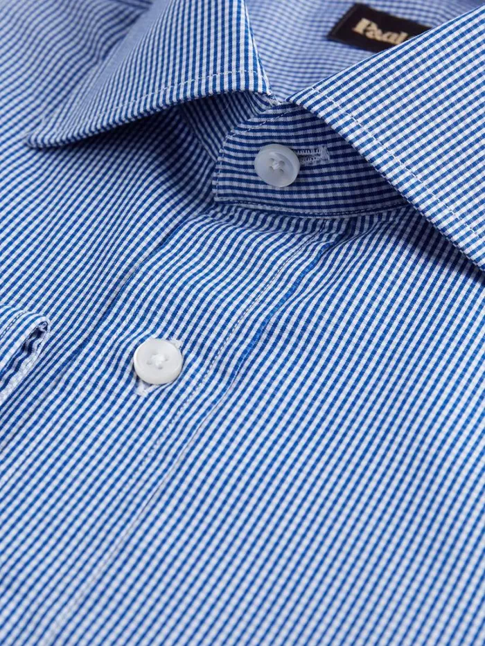 Dress Shirts Mens Paul Stuart Micro Gingham Check Slim Fit Dress Shirt Navy