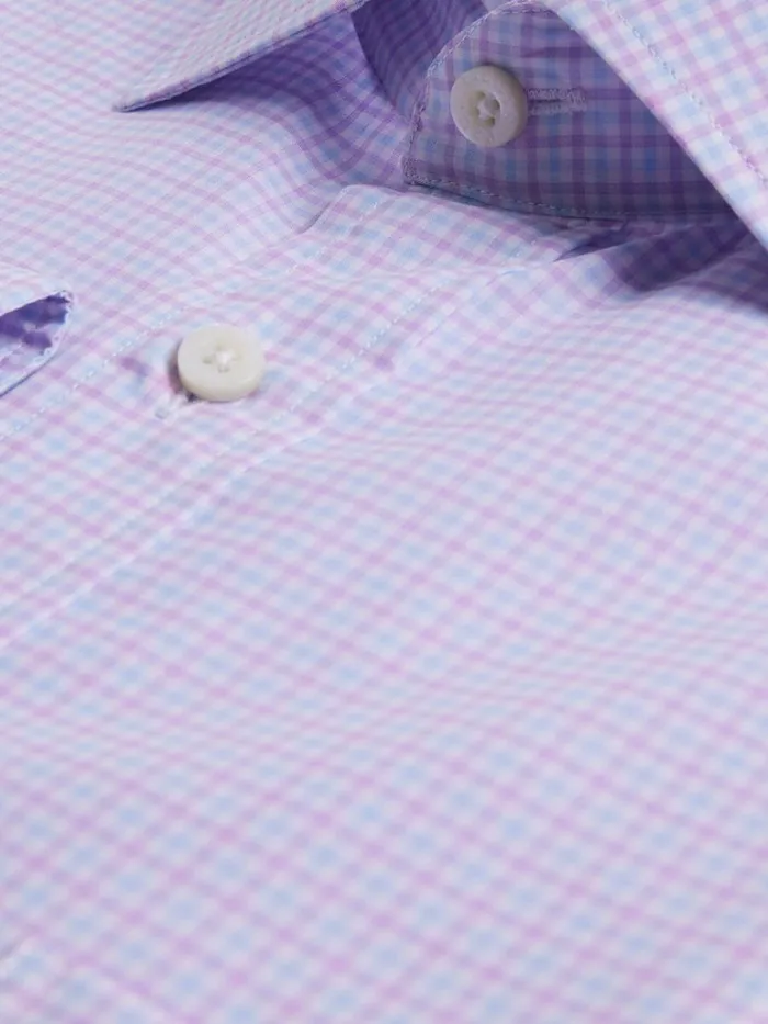 Dress Shirts Mens Paul Stuart Small Check Cotton Dress Shirt Pink