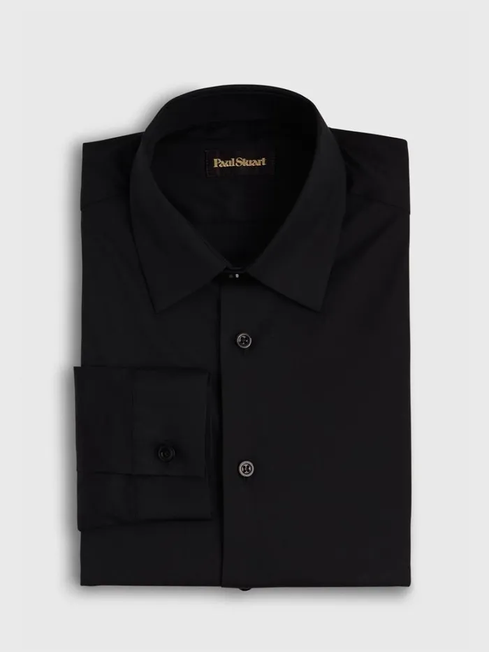 Dress Shirts Mens Paul Stuart Stretch Poplin Slim Fit Dress Shirt Black