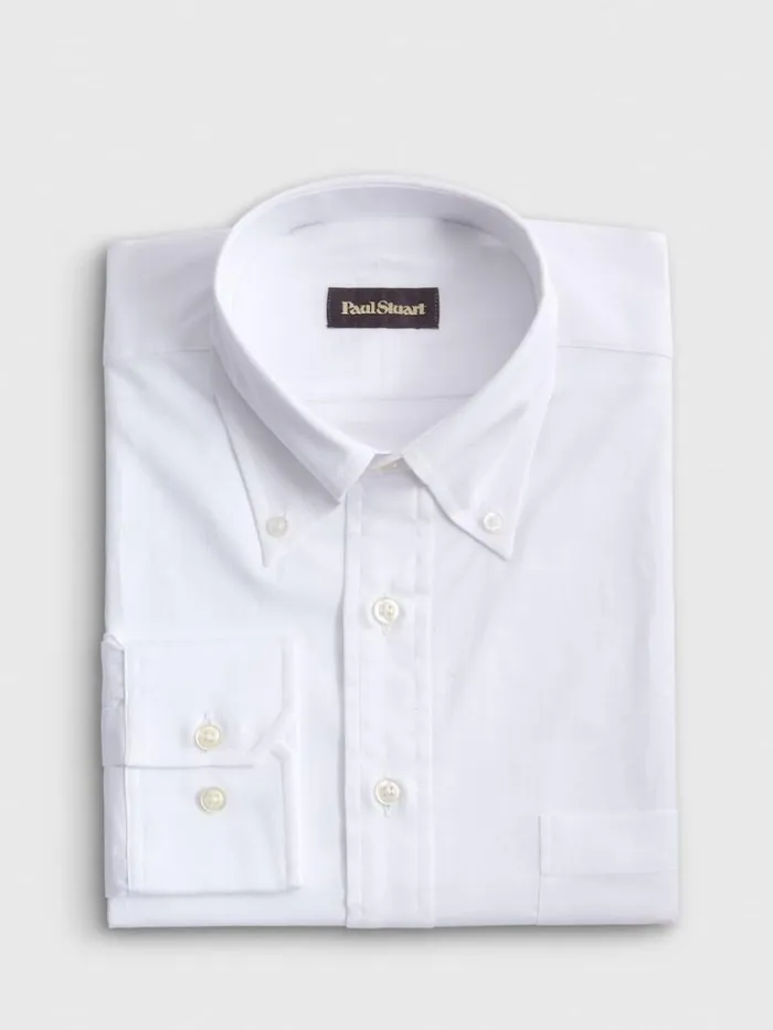 Dress Shirts Mens Paul Stuart Super 140s Cotton Button Down Collar Dress Shirt White Dress Shirts Mens Paul Stuart Super 140s Cotton Button Down Collar Dress Shirt White