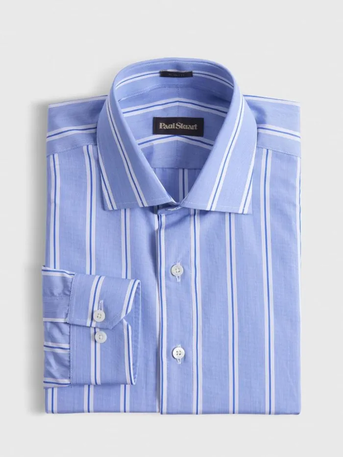 Dress Shirts Mens Paul Stuart Wide Stripe Slim Fit Dress Shirt Navy