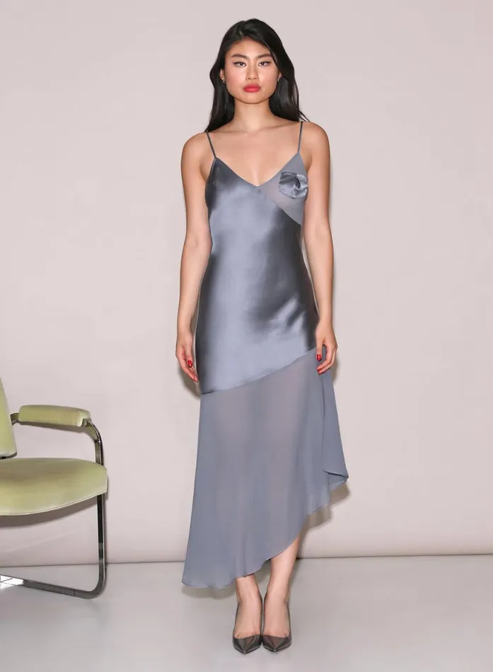 Dresses Clothing Fleur Du Mal Chiffon and Satin Slip Mr Grey