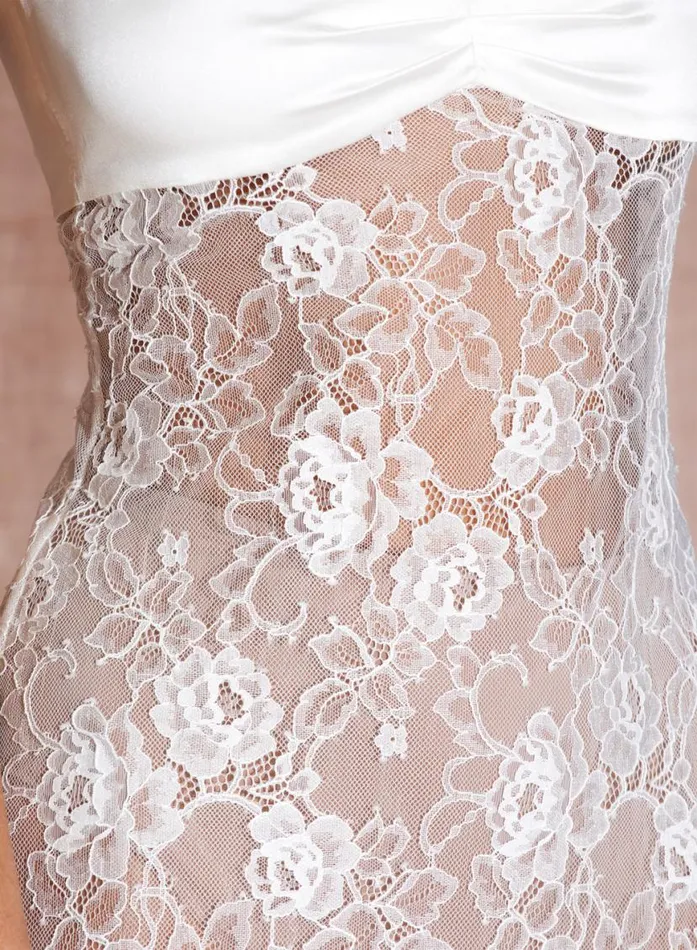 Dresses Clothing Fleur Du Mal Lace Bralette Dress Ivory