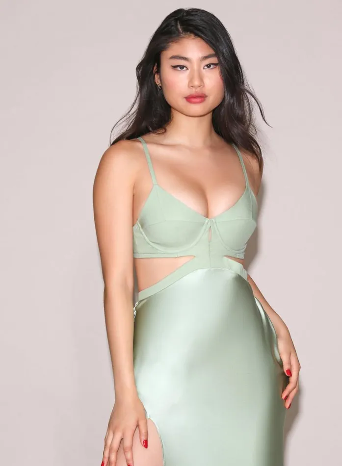 Dresses Clothing Fleur Du Mal Lola Dress Matcha