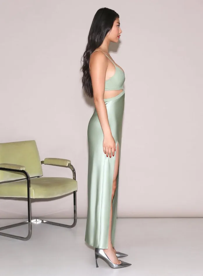 Dresses Clothing Fleur Du Mal Lola Dress Matcha