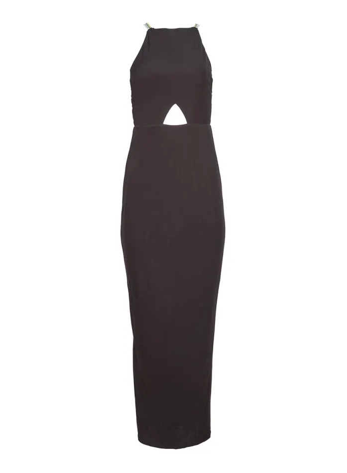 Dresses Clothing Fleur Du Mal Rhinestone Chain Dress Black