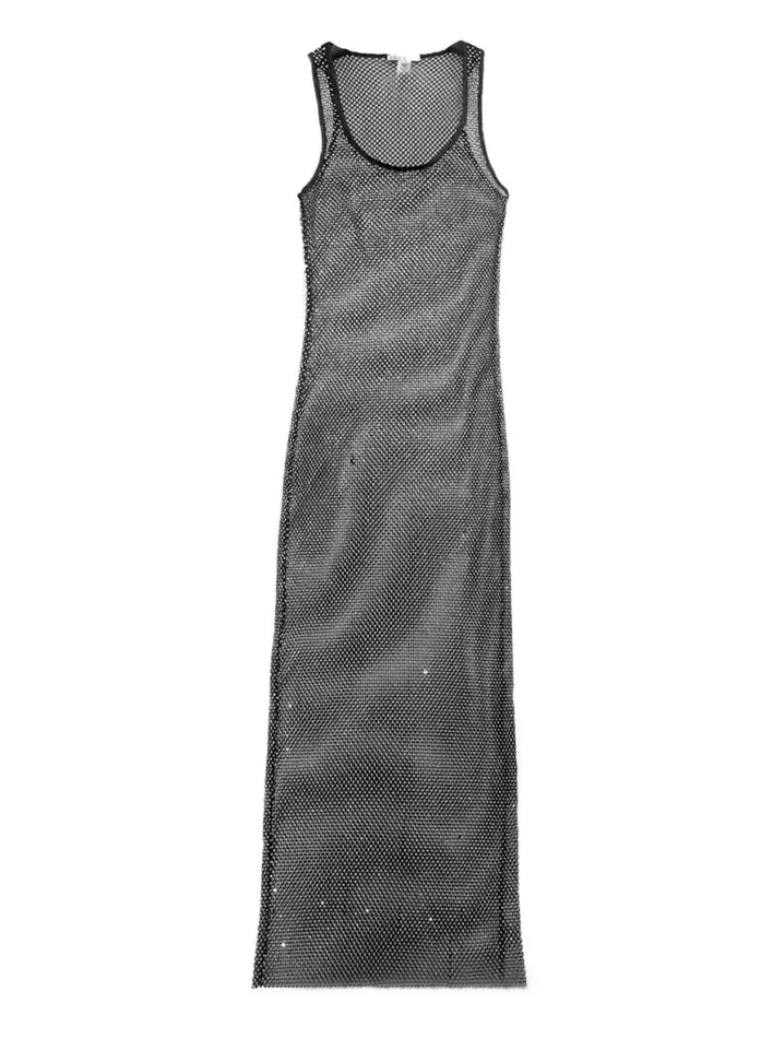 Dresses Clothing Fleur Du Mal Rhinestone Fishnet Tank Dress 0