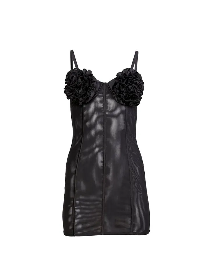Dresses Clothing Fleur Du Mal Rose Cup Dress Black