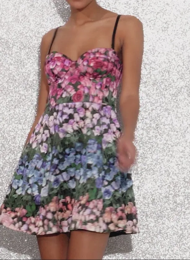 Dresses Clothing Fleur Du Mal Silk Bustier Dress Rose Stripe