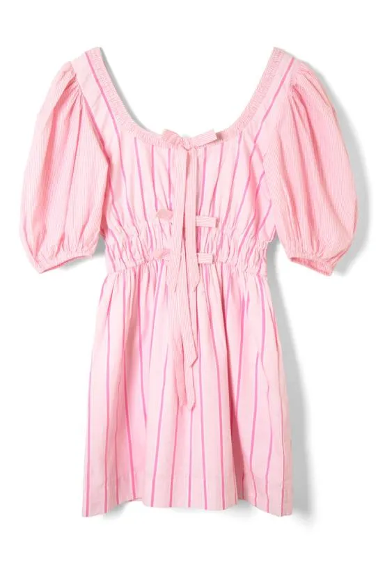 Dresses Women Damson Madder Amelie Mini Dress 8211 Pink Stripe