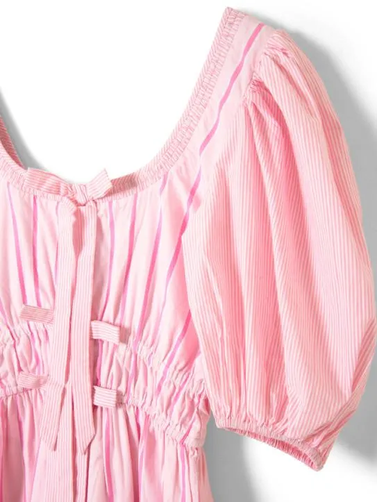 Dresses Women Damson Madder Amelie Mini Dress 8211 Pink Stripe