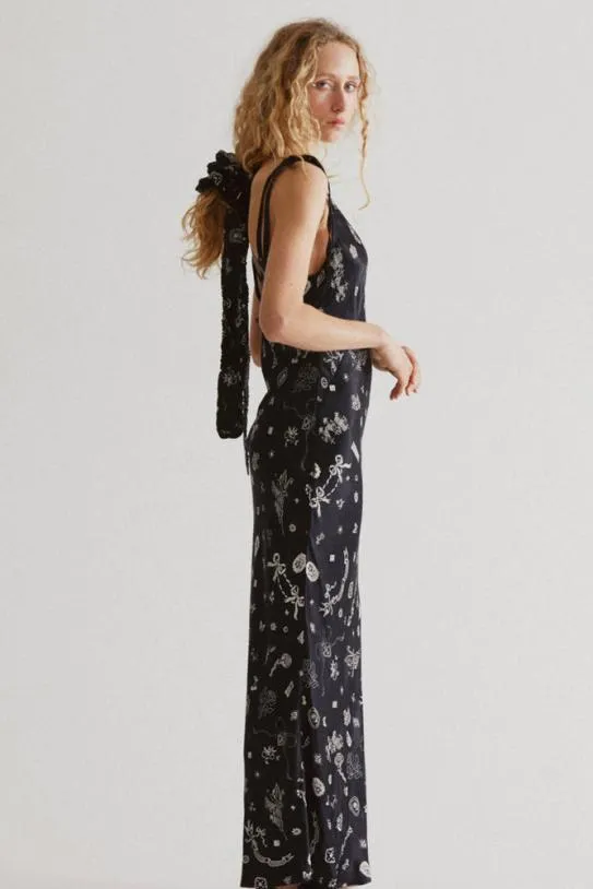 Dresses Women Damson Madder Cleo Slip Dress Symbol Print