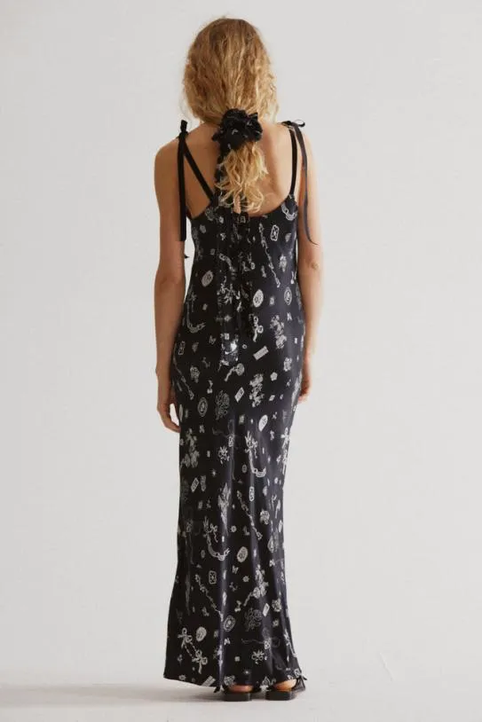 Dresses Women Damson Madder Cleo Slip Dress Symbol Print