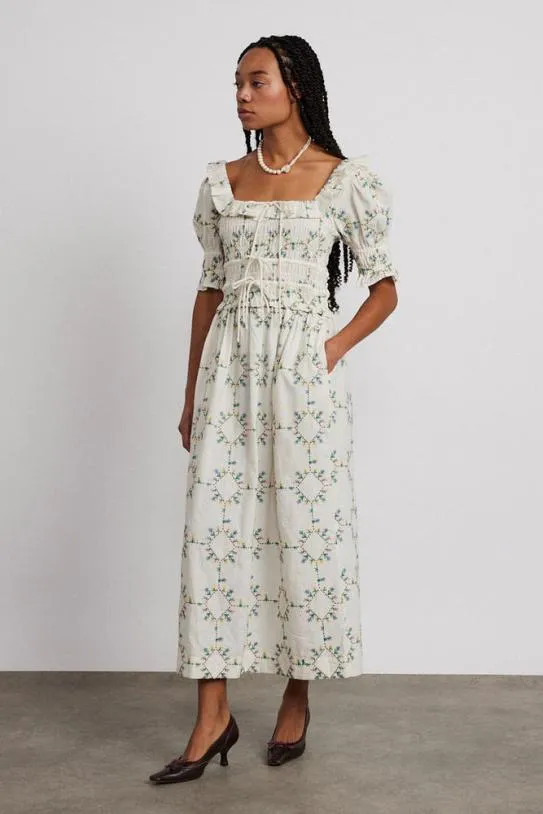 Dresses Women Damson Madder Heidi Embroidered Midi Dress