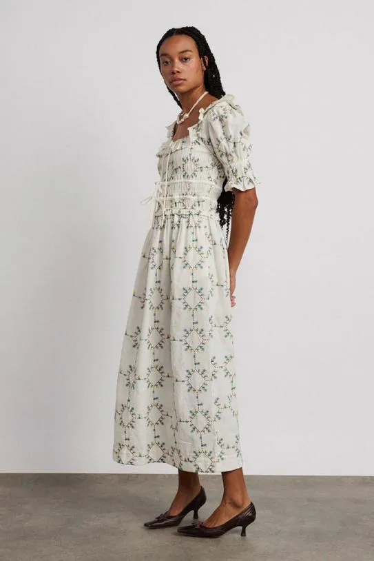 Dresses Women Damson Madder Heidi Embroidered Midi Dress