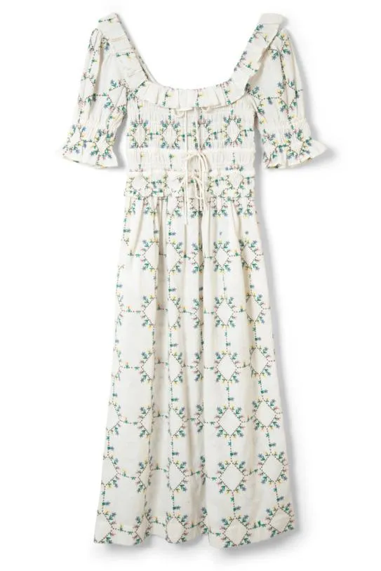 Dresses Women Damson Madder Heidi Embroidered Midi Dress