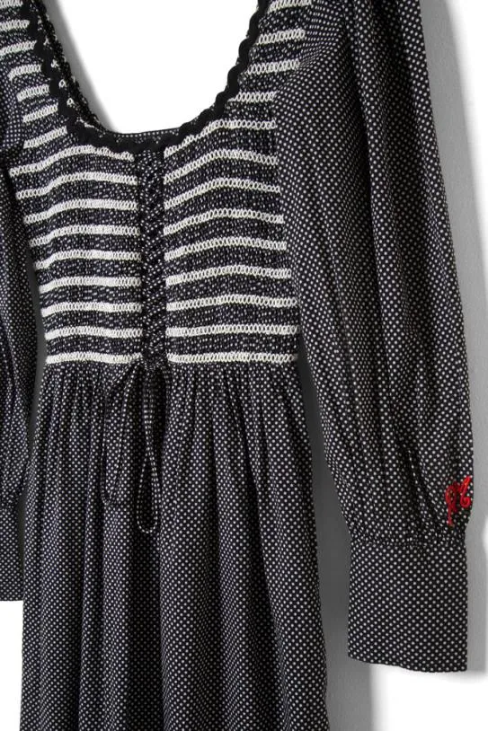 Dresses Women Damson Madder Hermione Shirred Midi Dress 8211 Pin Dot