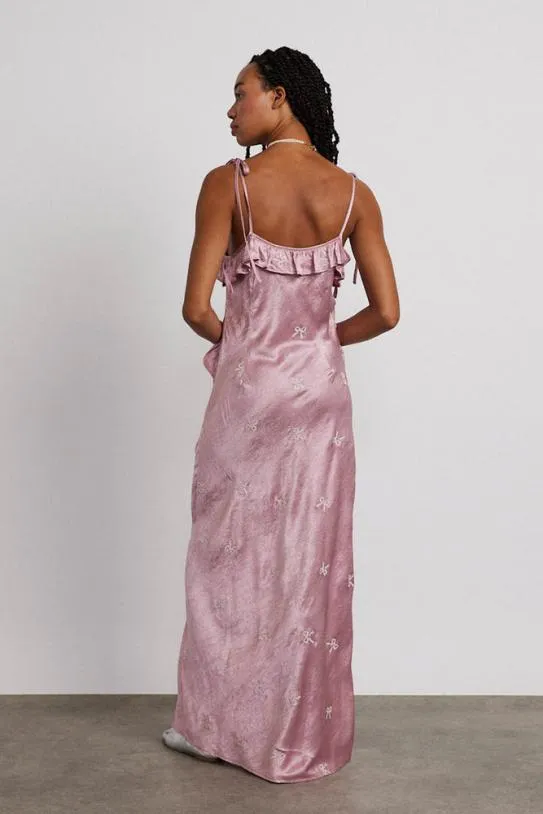 Dresses Women Damson Madder Kiki Embroidered Dress 8211 Pink Bow
