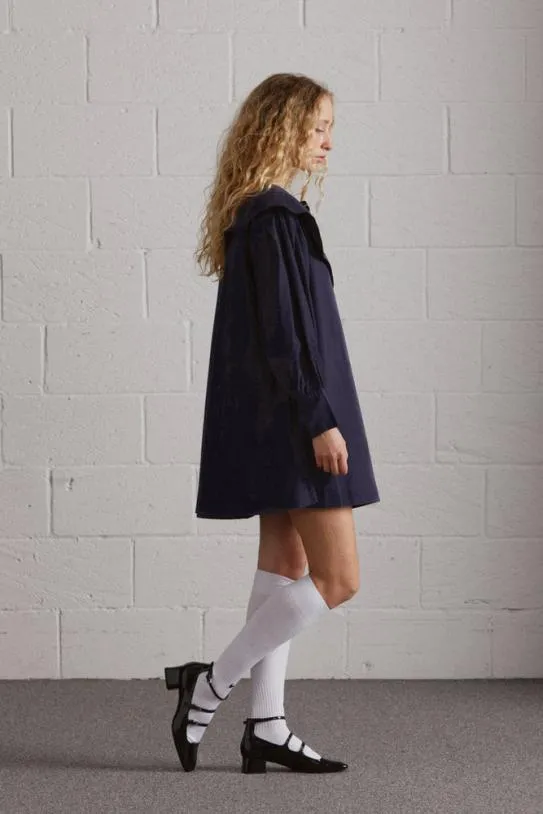 Dresses Women Damson Madder Mimi Mini Dress 8211 Navy Broderie