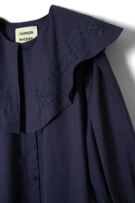 Dresses Women Damson Madder Mimi Mini Dress 8211 Navy Broderie