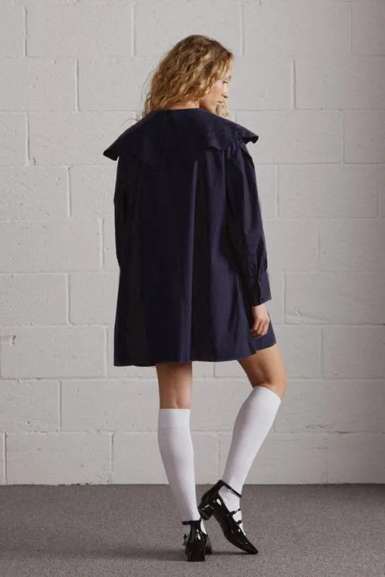Dresses Women Damson Madder Mimi Mini Dress 8211 Navy Broderie