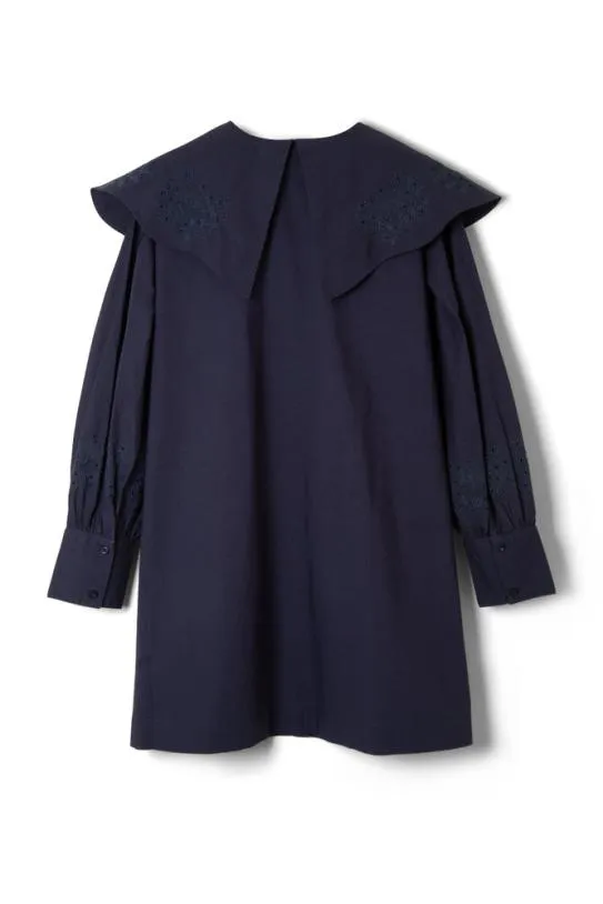 Dresses Women Damson Madder Mimi Mini Dress 8211 Navy Broderie