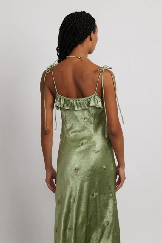 Dresses Women Damson Madder Oceanus Slip Dress 8211 Sage Rose