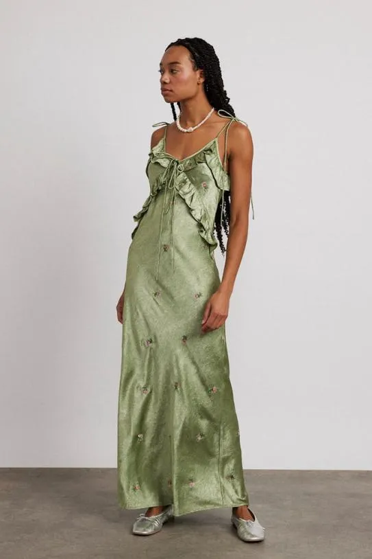 Dresses Women Damson Madder Oceanus Slip Dress 8211 Sage Rose