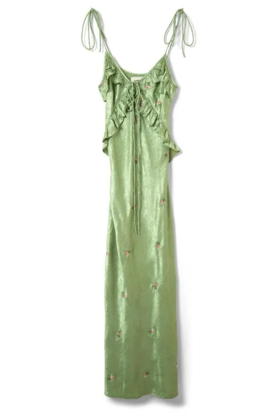 Dresses Women Damson Madder Oceanus Slip Dress 8211 Sage Rose