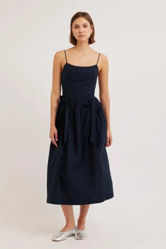 Dresses Women Damson Madder Penelope Apron Dress 8211 Navy