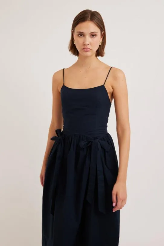Dresses Women Damson Madder Penelope Apron Dress 8211 Navy