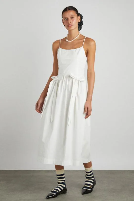 Dresses Women Damson Madder Penelope Apron Dress 8211 White