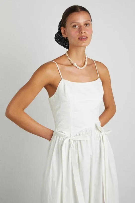 Dresses Women Damson Madder Penelope Apron Dress 8211 White