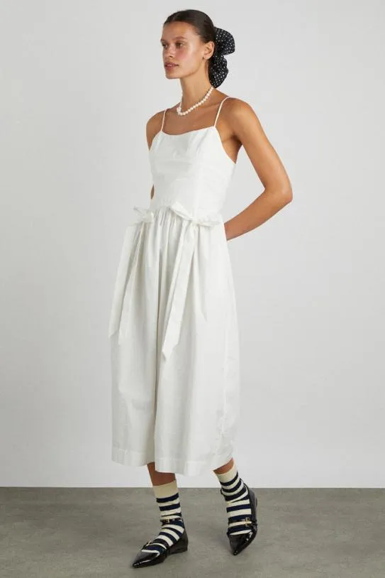 Dresses Women Damson Madder Penelope Apron Dress 8211 White