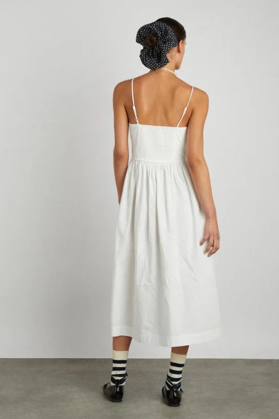 Dresses Women Damson Madder Penelope Apron Dress 8211 White