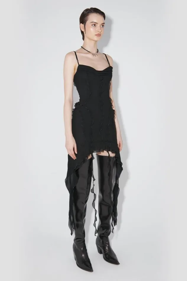 Dresses Women MISBHV Chiffon Mini Dress Black